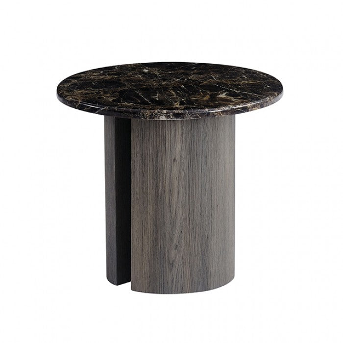 Latona Dark Gray Side Table by Furniture of America at Eve Furniture