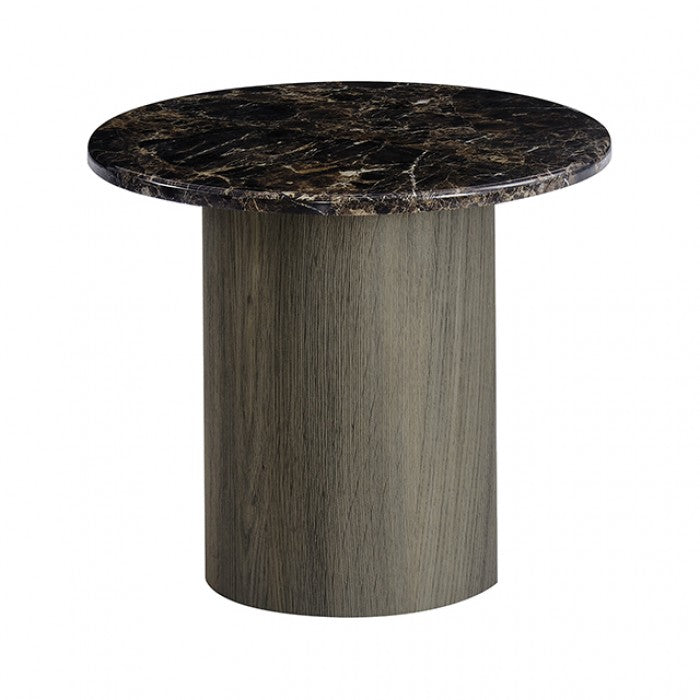 Latona Dark Gray Side Table by Furniture of America at Eve Furniture