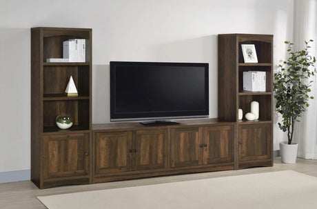 Laughlin Dark Pine 3-shelf Engineered Wood Media Tower by Coaster at Eve Furniture