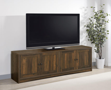 Laughlin Dark Pine 4-door Engineered Wood 78" TV Stand by Coaster at Eve Furniture