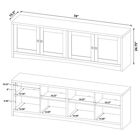 Laughlin Gunmetal 3-piece Entertainment Center by Coaster at Eve Furniture