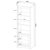 Laughlin White 3-shelf Engineered Wood Media Tower by Coaster at Eve Furniture