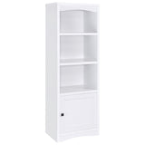 Laughlin White 3-shelf Engineered Wood Media Tower by Coaster at Eve Furniture