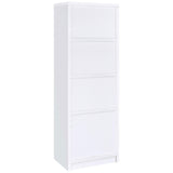 Laughlin White 3-shelf Engineered Wood Media Tower by Coaster at Eve Furniture