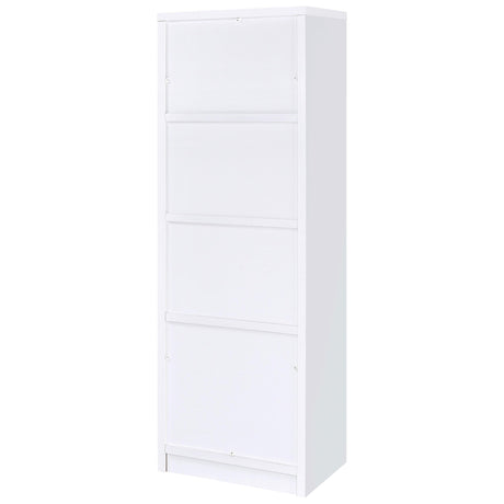 Laughlin White 3-shelf Engineered Wood Media Tower by Coaster at Eve Furniture