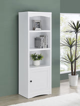 Laughlin White 3-shelf Engineered Wood Media Tower by Coaster at Eve Furniture
