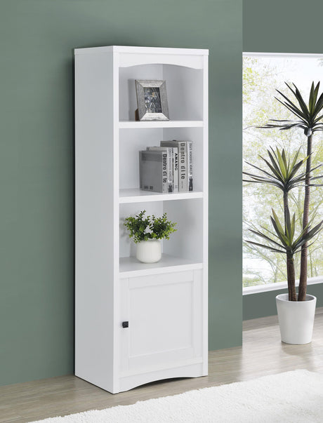Laughlin White 3-shelf Engineered Wood Media Tower by Coaster at Eve Furniture