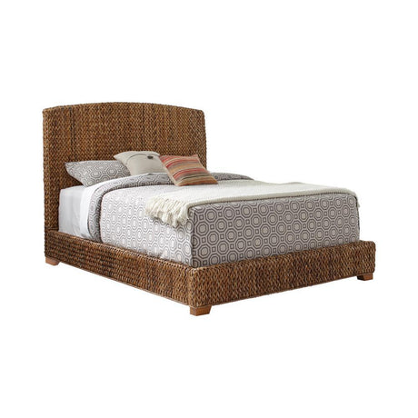 Laughton Amber California King Hand-Woven Banana Leaf Bed by Coaster at Eve Furniture