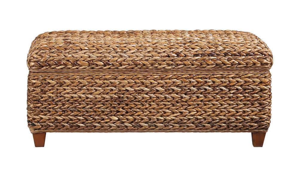 Laughton Amber Hand-Woven Storage Trunk by Coaster at Eve Furniture
