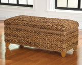 Laughton Amber Hand-Woven Storage Trunk by Coaster at Eve Furniture