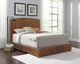 Laughton Amber Queen Hand-Woven Banana Leaf Bed by Coaster at Eve Furniture