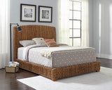 Laughton Queen Hand-Woven Banana Leaf Bed Amber