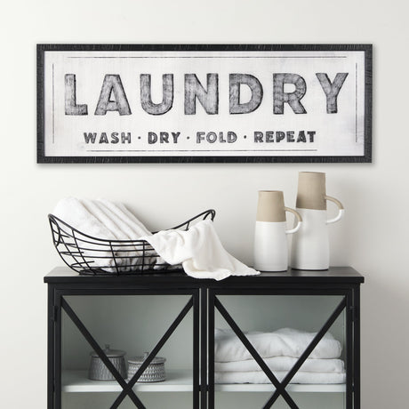 Laundry Wash by Mercana Studio a Hand Embellished Textured Framed Art Print by Mercana at Eve Furniture