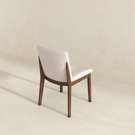 Laura Beige Linen Solid Wood Dining Chair (Set Of 2) by Ashcroft Furniture at Eve Furniture