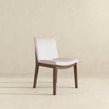 Laura Beige Linen Solid Wood Dining Chair (Set Of 2) by Ashcroft Imports at Eve Furniture