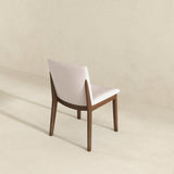 Laura Beige Linen Solid Wood Dining Chair (Set Of 2) by Ashcroft Imports at Eve Furniture