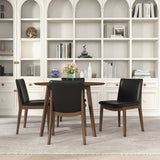 Laura Black PU Solid Wood Dining Chair (Set Of 2) by Ashcroft Furniture at Eve Furniture