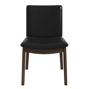 Laura Black PU Solid Wood Dining Chair (Set Of 2) by Ashcroft Furniture at Eve Furniture