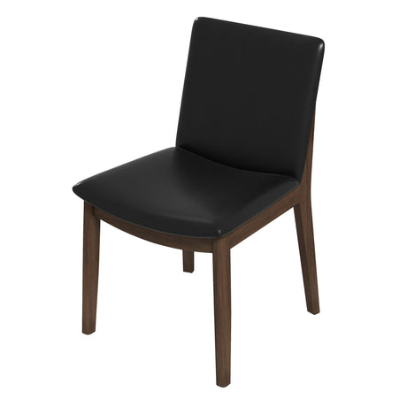 Laura Black PU Solid Wood Dining Chair (Set Of 2) by Ashcroft Imports at Eve Furniture