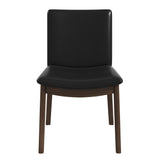 Laura Black PU Solid Wood Dining Chair (Set Of 2) by Ashcroft Imports at Eve Furniture