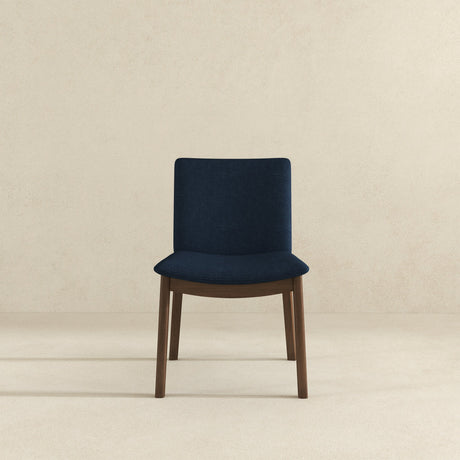 Laura Blue Linen Solid Wood Dining Chair (Set Of 2) by Ashcroft Furniture at Eve Furniture
