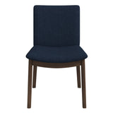 Laura Blue Linen Solid Wood Dining Chair (Set Of 2) by Ashcroft Furniture at Eve Furniture