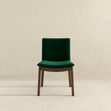 Laura Green Velvet Solid Wood Dining Chair (Set Of 2) by Ashcroft Furniture at Eve Furniture