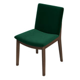 Laura Green Velvet Solid Wood Dining Chair (Set Of 2) by Ashcroft Furniture at Eve Furniture