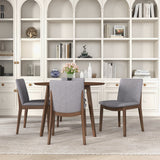 Laura Light Grey Linen Solid Wood Dining Chair (Set Of 2) by Ashcroft Furniture at Eve Furniture