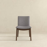 Laura Light Grey Linen Solid Wood Dining Chair (Set Of 2) by Ashcroft Imports at Eve Furniture