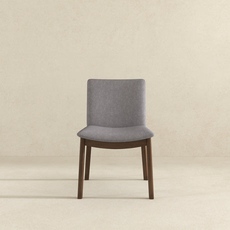 Laura Light Grey Linen Solid Wood Dining Chair (Set Of 2) by Ashcroft Imports at Eve Furniture