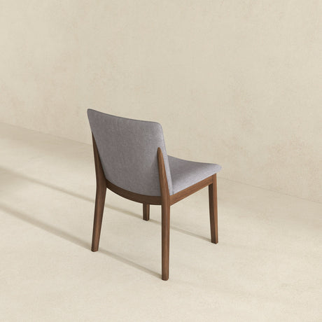 Laura Light Grey Linen Solid Wood Dining Chair (Set Of 2) by Ashcroft Imports at Eve Furniture