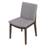 Laura Light Grey Linen Solid Wood Dining Chair (Set Of 2) by Ashcroft Imports at Eve Furniture