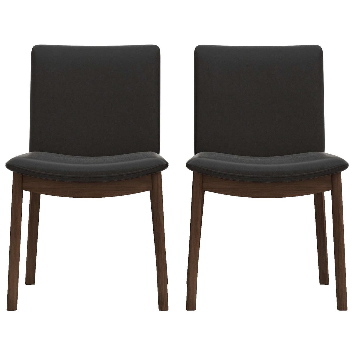 Laura Mid-Century Modern Solid Wood Dining Chair (Set of 2) Blue Linen