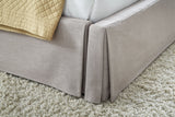 Laurel California King Upholstered Skirted Storage Panel Bed in Wheat by Modus Furniture at Eve Furniture