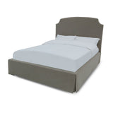 Laurel California King Upholstered Skirted Storage Panel Bed in Wheat by Modus Furniture at Eve Furniture