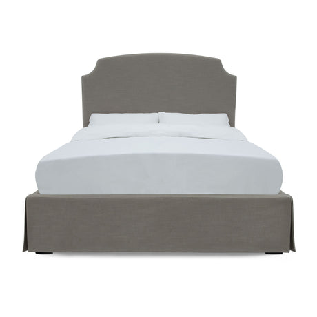 Laurel California King Upholstered Skirted Storage Panel Bed in Wheat by Modus Furniture at Eve Furniture