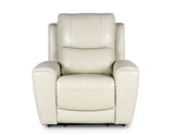 Laurel Dual -Power Leather Recliner, Ivory