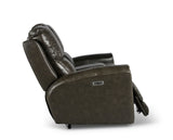 Laurel Dual-Power Reclining Console Loveseat, Grey