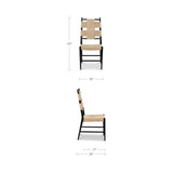 Laurel Natural/Charcoal Black Dining Chair (Set of 2) by Moe's Home at Eve Furniture
