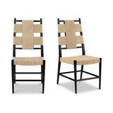 Laurel Natural/Charcoal Black Dining Chair (Set of 2) by Moe's Home at Eve Furniture