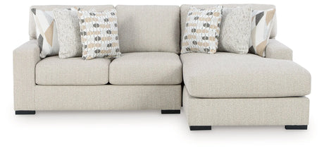 Laurelgrove Pebble 2-Piece Sectional Sofa with RAF Chaise by Ashley at Eve Furniture