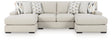 Laurelgrove Pebble 3-Piece Double Chaise Sectional by Ashley at Eve Furniture