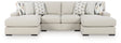 Laurelgrove Pebble 3-Piece Double Chaise Sectional by Ashley at Eve Furniture