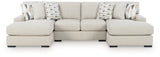 Laurelgrove Pebble 3-Piece Double Chaise Sectional by Ashley at Eve Furniture