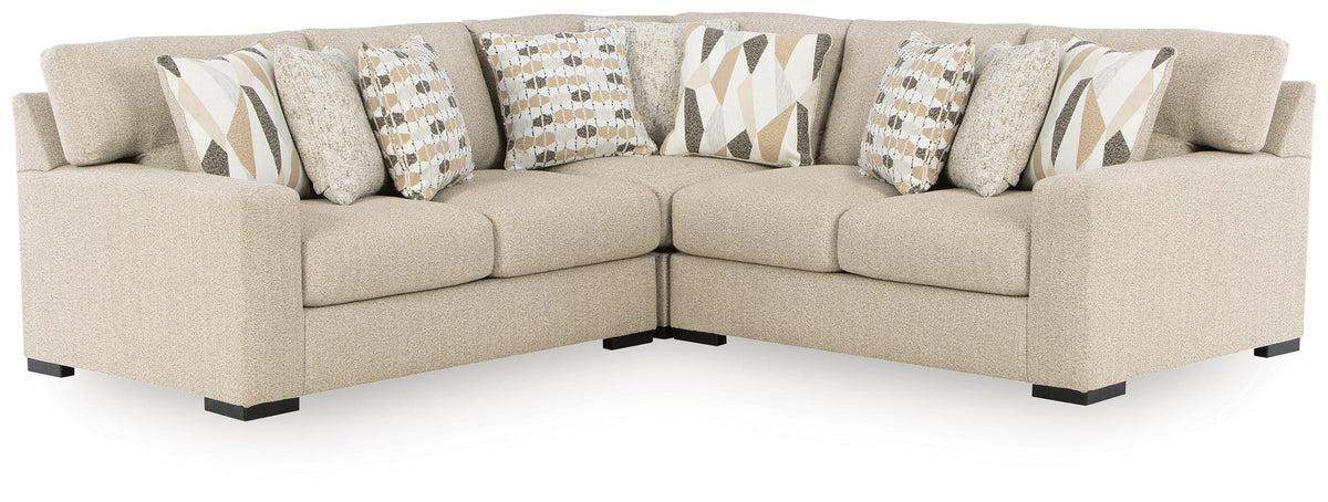 Laurelgrove Pebble 3-Piece Sectional by Ashley at Eve Furniture
