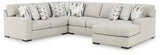 Laurelgrove Pebble 4-Piece Sectional with RAF Chaise by Ashley at Eve Furniture