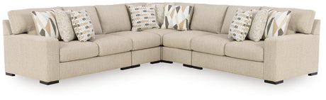 Laurelgrove Pebble 5-Piece Sectional by Ashley at Eve Furniture
