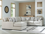 Laurelgrove Pebble 5-Piece Sectional with LAF Chaise by Ashley at Eve Furniture