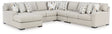 Laurelgrove Pebble 5-Piece Sectional with LAF Chaise by Ashley at Eve Furniture